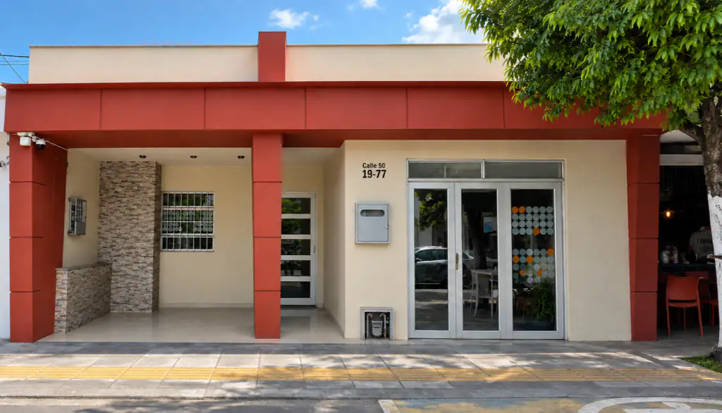 Fachada de la sede de INGECONSULTA en la Calle 50 # 19-77, Barrancabermeja